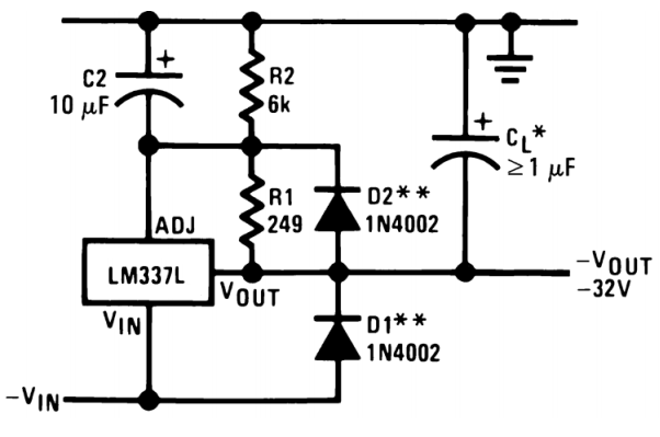 LM337L regulator_protection_with_diodes_snvs780.png