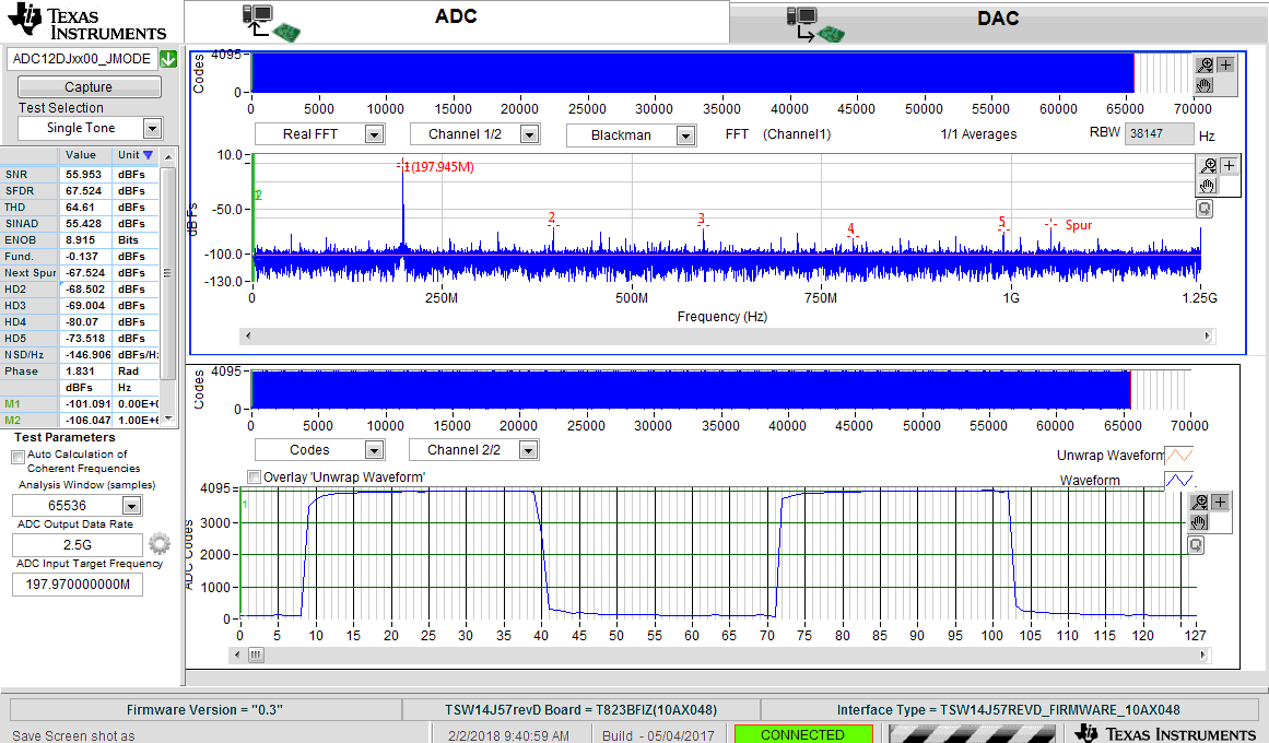 ADC12DJ2700 ADC12DJxx00_JMODE2_2.5GSPS_197.97MHz_sine_FFT_40MHz_square.png