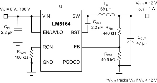 LM5164 典型应用
