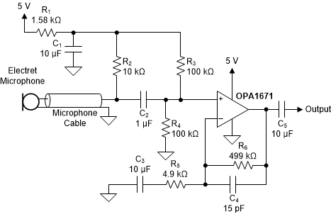 OPA1671 opa1671-electret-preamplifier-schematic.gif