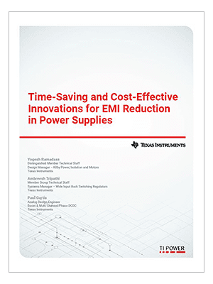 创新的电源 EMI 抑制技术可缩短设计时间和提高成本效益