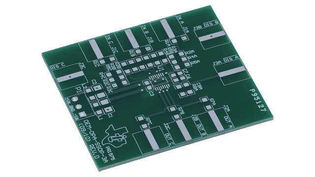 DEM-OPA-SSOP-3A 采用 SSOP-16 封装的三路运算放大器评估模块 angled board image