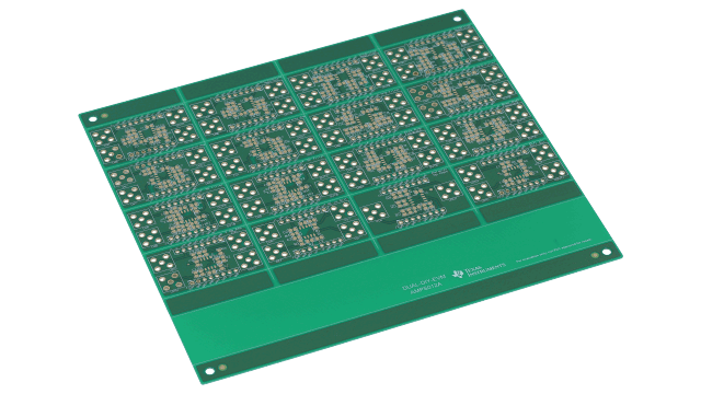 DUAL-DIYAMP-EVM 双通道通用自制 (DIY) 放大器电路评估模块 angled board image