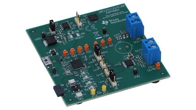 DRV2510Q1EVM DRV2510-Q1 适用于螺线管且集成诊断功能的汽车类触觉驱动器评估模块 angled board image