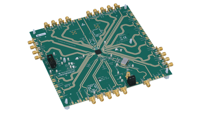 LMK04832EVM LMK04832 JESD204B 时钟抖动清除器/时钟发生器/分配评估模块 angled board image