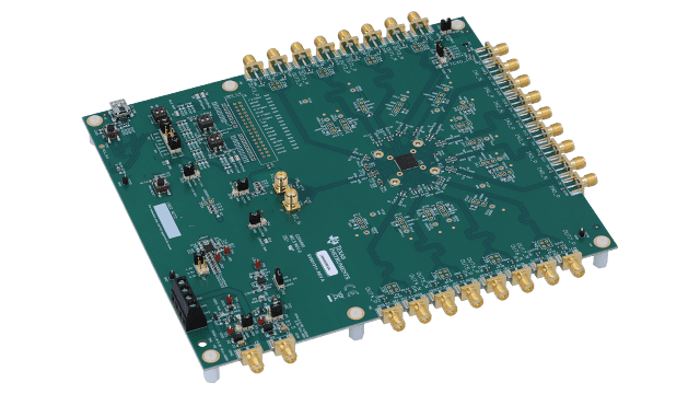LMK05028EVM LMK05028 网络时钟发生器和同步器评估模块 angled board image
