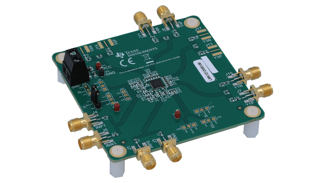 LMK1D1208EVM 适用于 LMK1D1208 低抖动 2:8 LVDS 扇出缓冲器的评估模块 angled board image