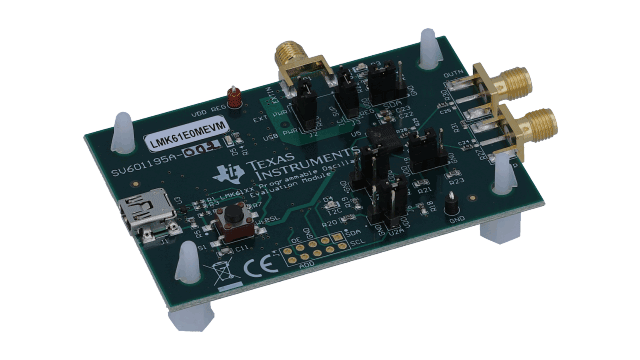 LMK61E0MEVM LMK61E0M 超低抖动可编程振荡器评估模块 angled board image