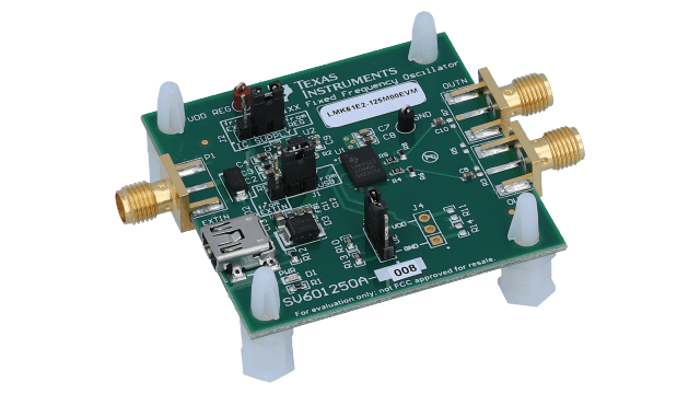 LMK61E2-125M00EVM LMK61E2-125M00 超低抖动固定频率振荡器 EVM angled board image