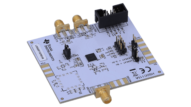 LMX2571EPEVM LMX2571-EP evaluation module for 1.34-GHz, low-power, extreme-temperature RF synthesizer angled board image