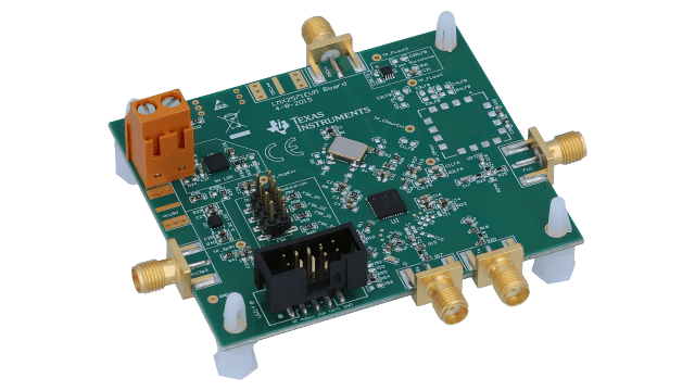 LMX2571EVM LMX2571 evaluation module for 1.34-GHz, low-power, extreme-temperature RF synthesizer angled board image