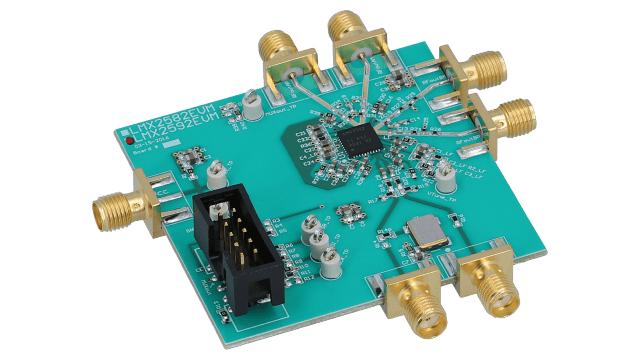 LMX2592EVM LMX2592EVM 高性能宽带频率射频合成器 PLLATINUM™ 集成电路 angled board image