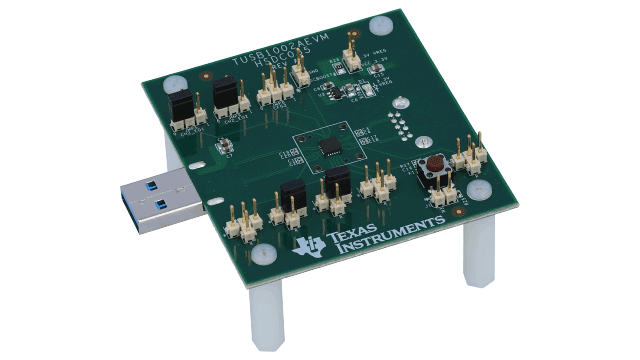 TUSB1002AEVM USB 3.1 10Gbps 双通道线性转接驱动器 angled board image