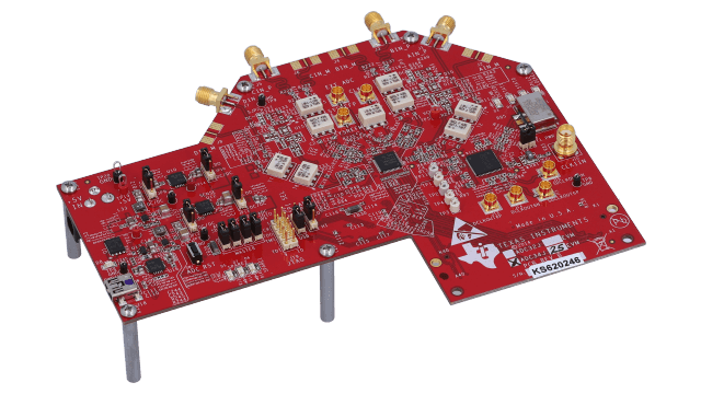ADC34J25EVM ADC34J25 四通道、12 位、160MSPS 模数转换器评估模块 angled board image