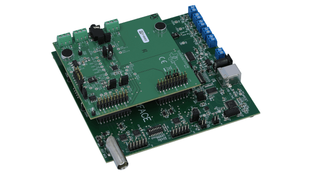 TLV320ADC3101EVM-K TLV320ADC3101 评估模块和 USB 主板 angled board image