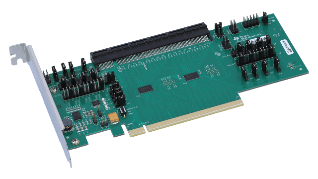 DS160PR810EVM-RSC DS160PR810 八通道 PCI-Express® 4.0 线性转接驱动器评估模块 angled board image
