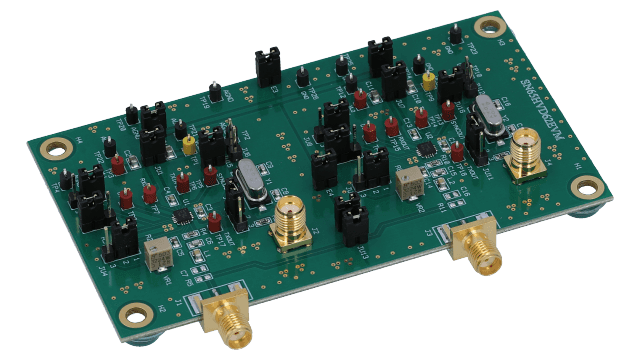 SN65HVD62EVM On and off keying coax modem transceiver evaluation module angled board image