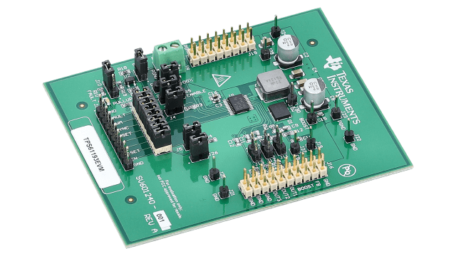 TPS61193EVM TPS61193 3 通道 LED 驱动器评估模块 angled board image