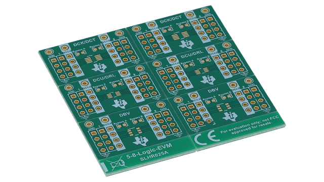 5-8-LOGIC-EVM Generic logic evaluation module for 5-pin to 8-pin DCK, DCT, DCU, DRL and DBV packages angled board image