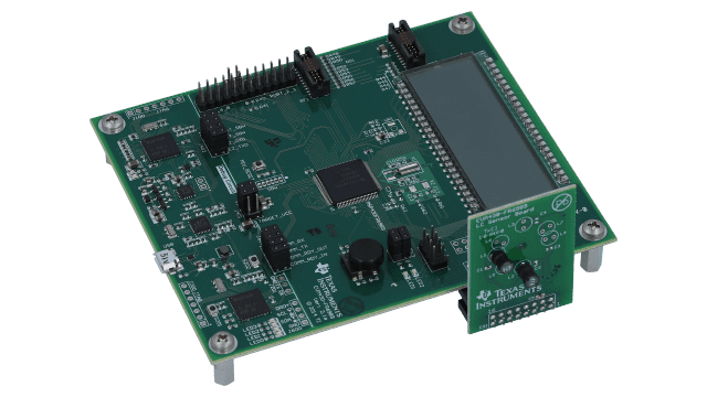EVM430-FR6989 MSP430FR6989 evaluation module for extended scan interface (ESI) enabled ultra-low power MCU angled board image