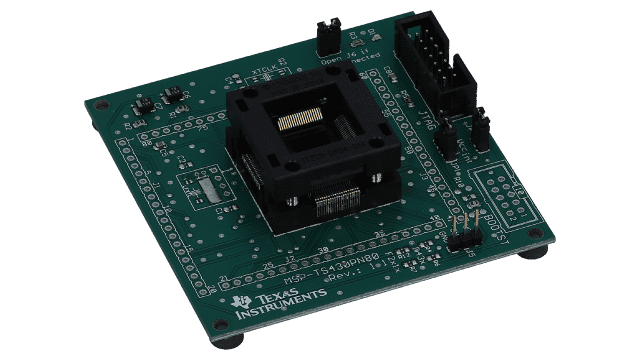 MSP-TS430PN80 MSP-TS430PN80 - 适用于 MSP430F2x 和 MSP430F4x MCU 的 80 引脚目标开发板 angled board image