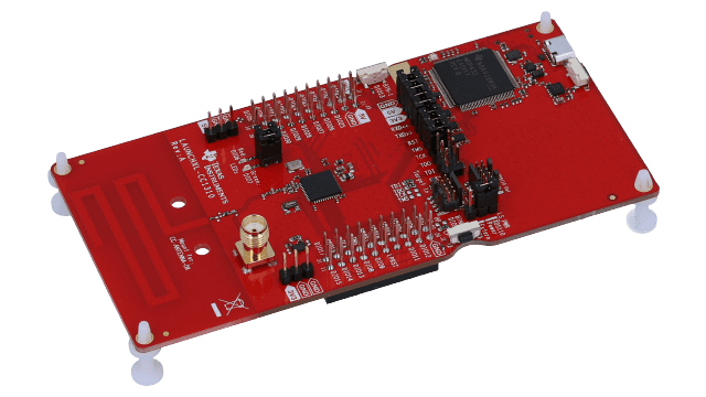 LAUNCHXL-CC1310 SimpleLink™ 低于 1GHz 无线微控制器 (MCU) LaunchPad™ 开发套件 angled board image