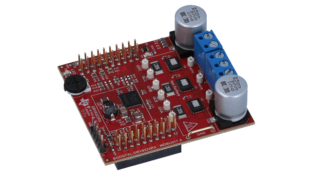 BOOSTXL-DRV8323RH 具有降压、分流放大器的 DRV8323RH 三相智能栅极驱动器（硬件接口）评估模块 angled board image