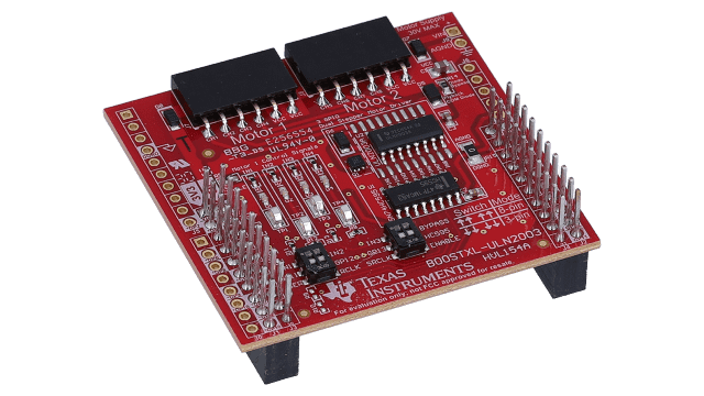 BOOSTXL-ULN2003 具有 ULN2003 和 CSD17571Q2 NexFET 的双步进电机驱动器 BoosterPack angled board image