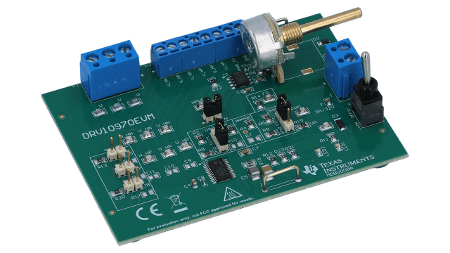 DRV10970EVM DRV10970 三相无刷电机驱动器评估模块 angled board image