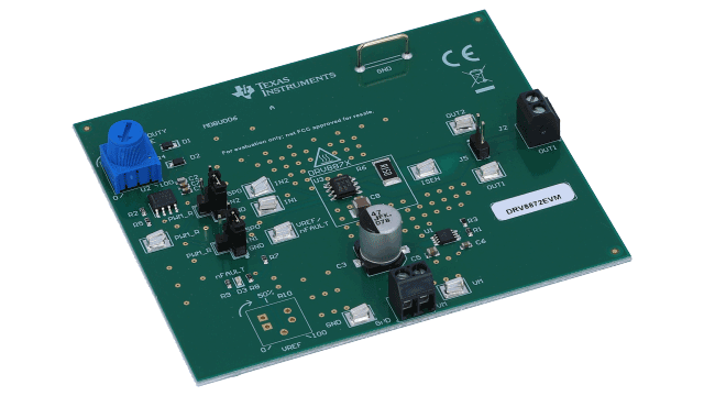 DRV8872EVM DRV8872 H 桥 PWM 电机驱动器评估模块 angled board image