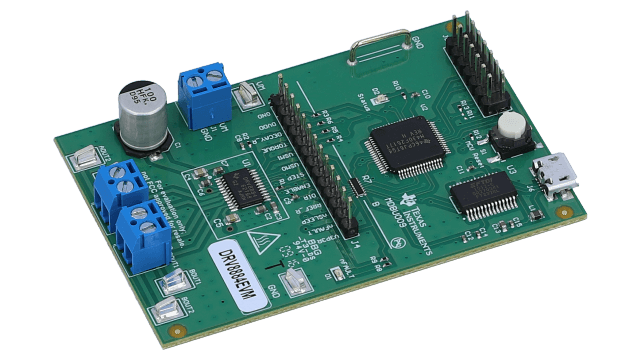DRV8884EVM 具有集成感应电阻器的 DRV8884 1.0A 步进电机驱动器评估模块 angled board image