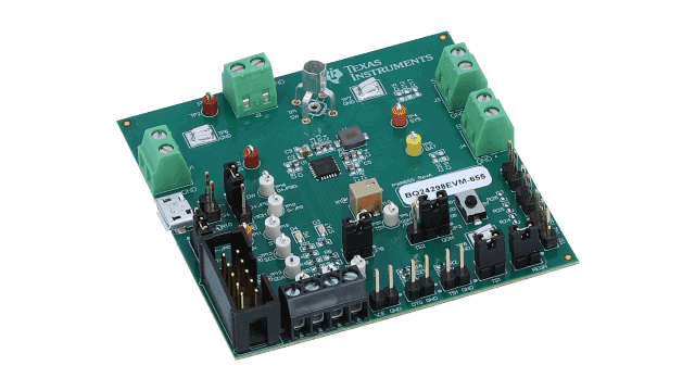 BQ24298EVM-655 BQ24298 具有 NVDC 电源路径的 I2C 控制单节 3A USB 充电器评估模块 angled board image