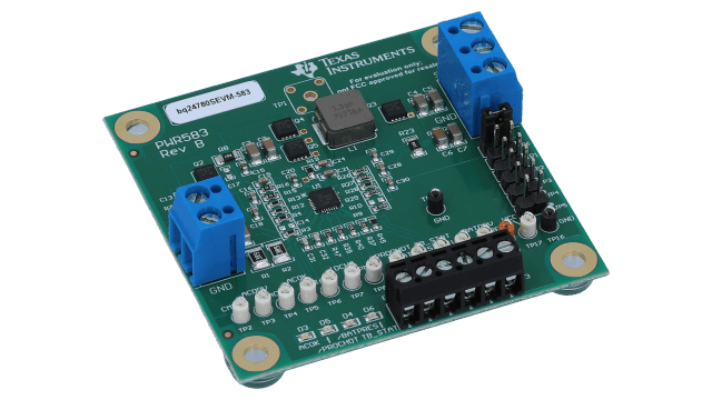 BQ24780SEVM-583 1 到 4 节混合电源升压模式电池充电控制器评估模块 angled board image