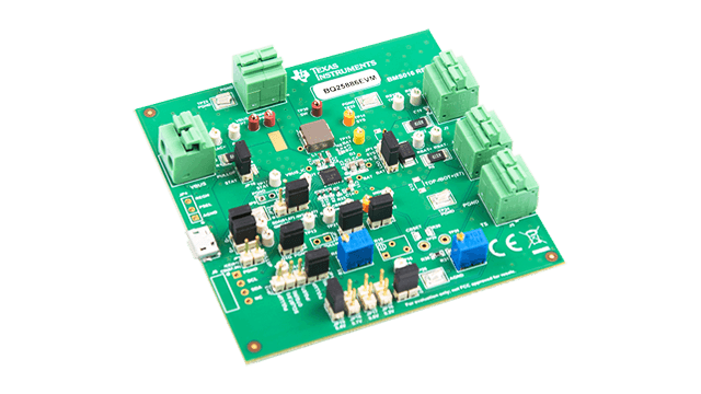 BQ25886EVM 具有电源路径的独立升压电池充电器评估模块 angled board image