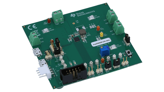 BQ25890EVM-664 BQ25890 完整充电器评估模块 angled board image