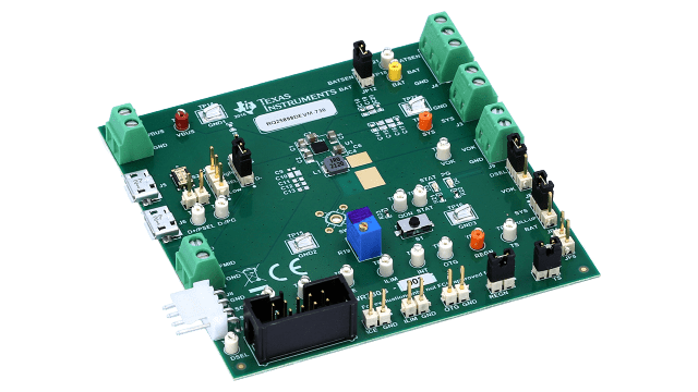 BQ25898DEVM-730 BQ25898D 完整充电器评估模块 angled board image
