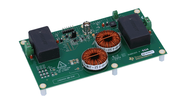 LMG34XX-BB-EVM 适用于 LMG341x 系列的 LMG34xx GaN 系统级评估主板 angled board image