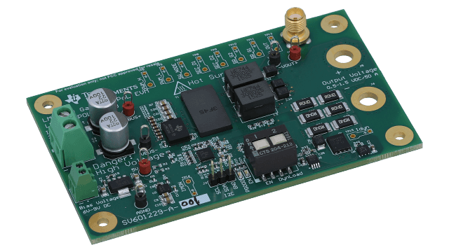 LMG5200POLEVM-10 LMG5200 GaN 48V 至 1V 负载点评估模块 angled board image