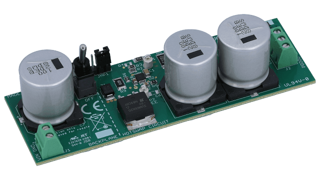 LM5067EVAL 具有功率限制的负热插拔/浪涌电流控制器评估模块 angled board image