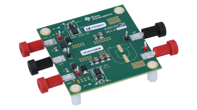 LM74610-DQEVM 反极性保护智能二极管控制器 ORing 评估模块 angled board image