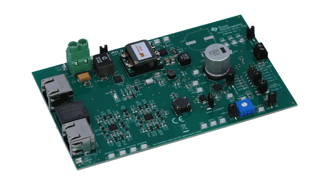 TPS2373-4EVM-758 适用于 IEEE802.3bt PoE PD 应用的 TPS2373-4 评估模块 angled board image