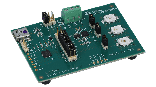 LM3549SQEV/NOPB LM3549 评估模块 angled board image