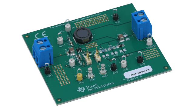 TPS54200EVM-818 TPS54200 同步降压 WLED 驱动器评估模块 angled board image
