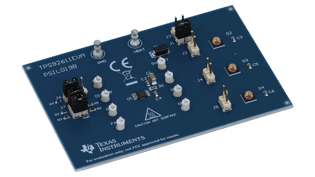 TPS92611EVM TPS92611-Q1 单通道 LED 驱动器评估模块 angled board image