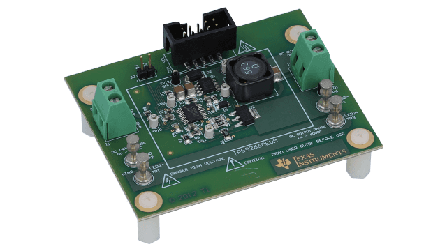 TPS92660EVM 具有 I2C/EPROM 电流微调功能的两串 LED 驱动器评估模块板 angled board image