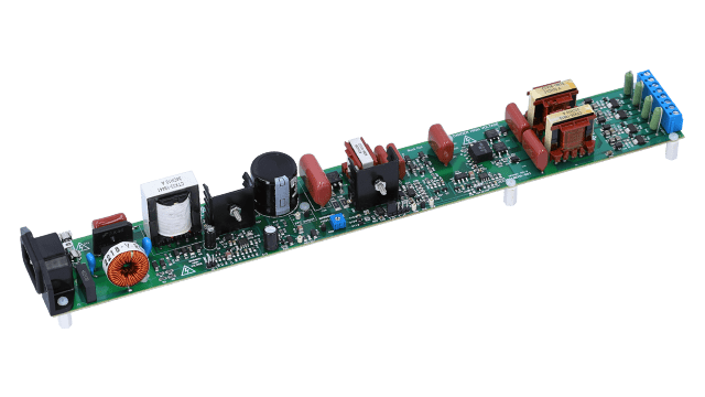 UCC28810EVM-003 具有通用线路输入和 PFC 评估模块的 110W 多串 LED 驱动器 angled board image