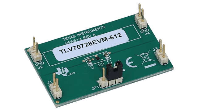 TLV70728EVM-612 TLV70728 200mA 低 Iq 低压降 (LDO) 稳压器评估模块 angled board image