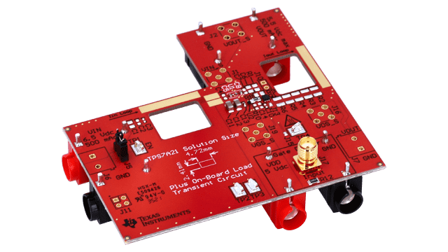 TPS7A21EVM-059 TPS7A21 500mA、低噪声、超低 IQ、高 PSRR LDO 稳压器评估模块 angled board image
