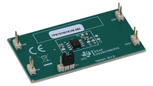 TPS7A7001EVM-065 TPS7A7001 极低输入低压降 (LDO) 线性稳压器评估模块 angled board image
