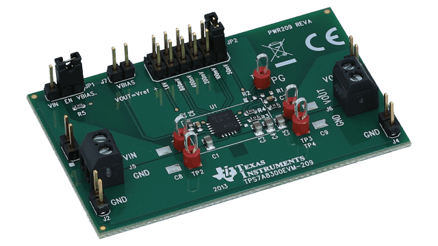 TPS7A8300EVM-209 TPS7A8300 低压降稳压器评估模块 angled board image